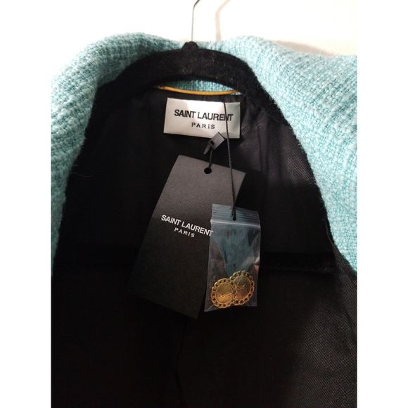 Saint Laurent monogram button wool blend jacket women - Picture 4 of 7